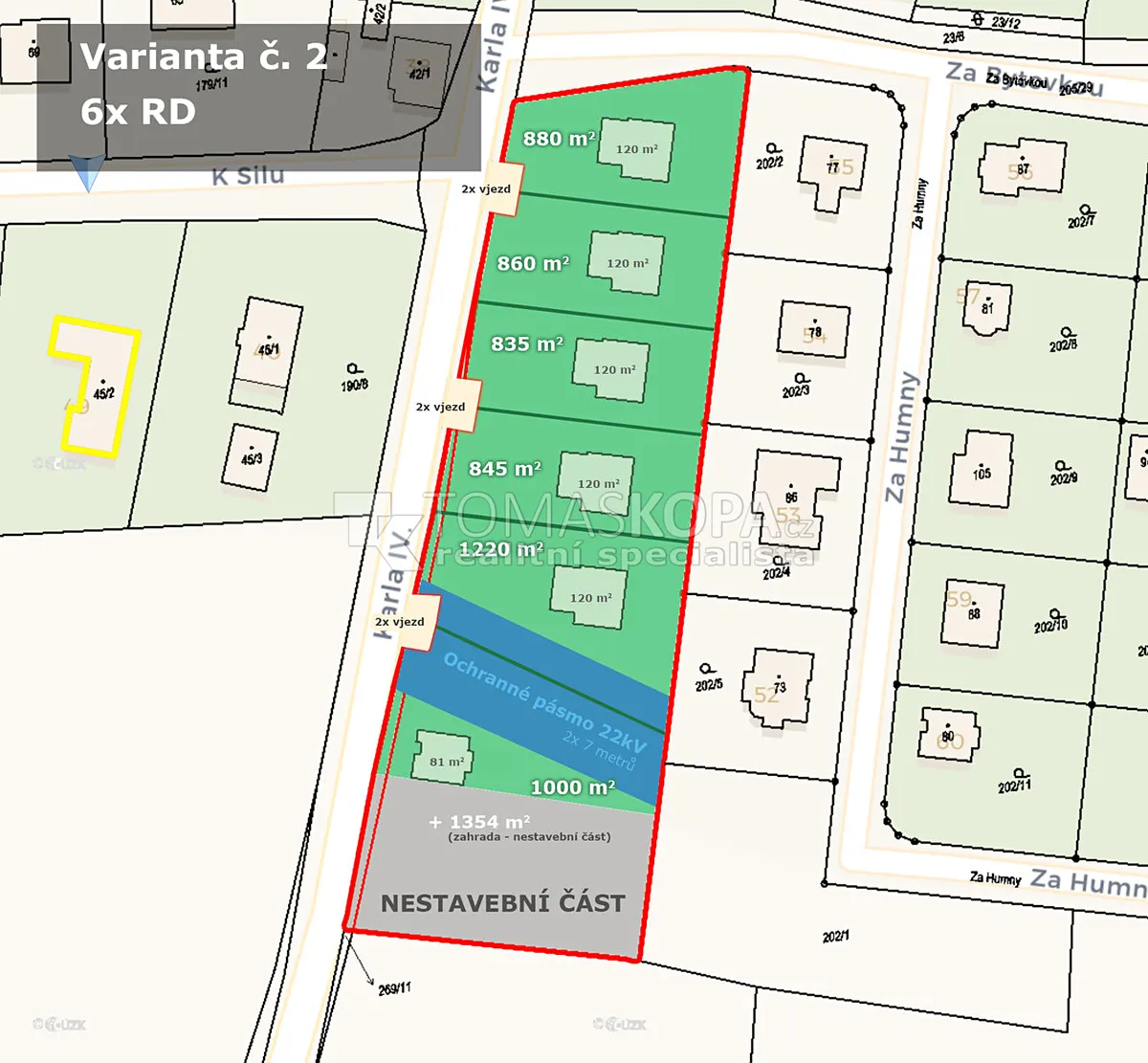 Prodej stavebního pozemku 6994 m²